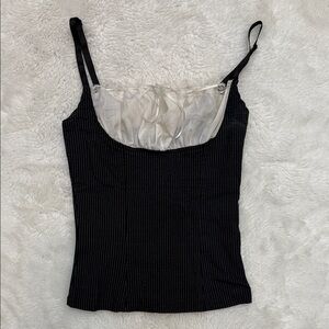 Forever 21 Black Pinstripe Camisole